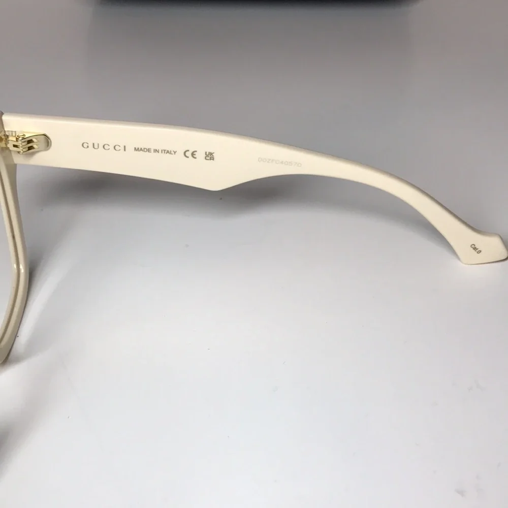 Gucci GG1424s Cream Crystal-Embellished Women's Glasses